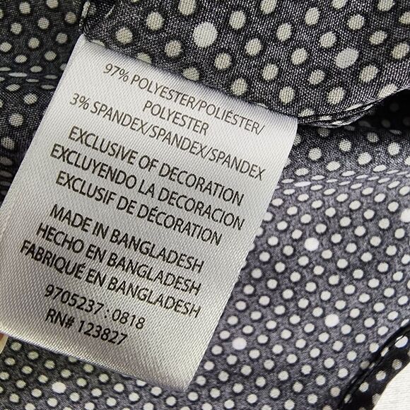 Bruno Milano Mens Shirt Size Large Modern Fit Stretch Black Button Up Polka Dot - Picture 9 of 10